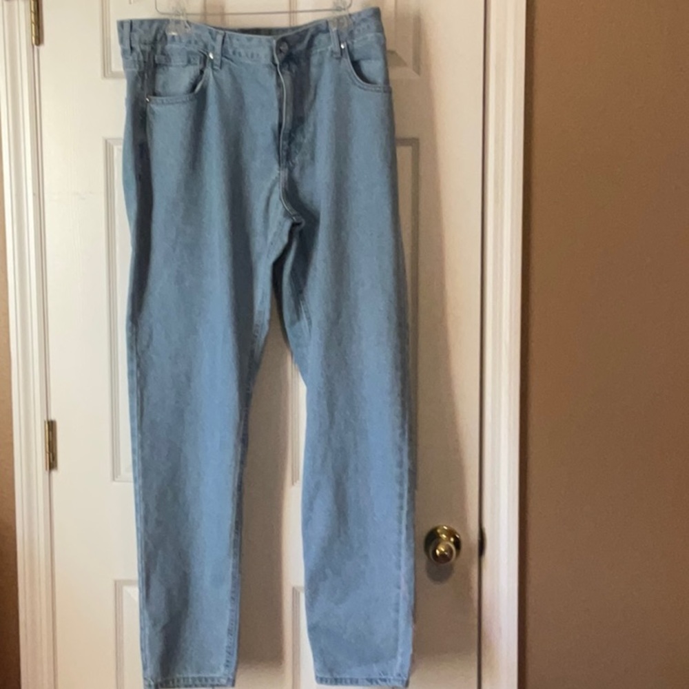 ASOS Design Men’s Classic Rigid Light Stone Wash Denim Blue Jeans Size 38